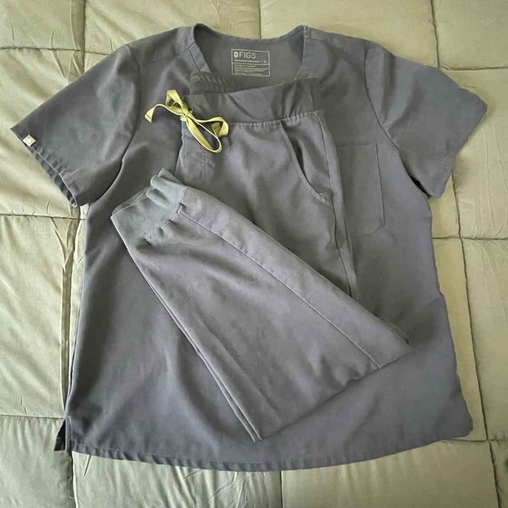 Figs Scrubs Grayish Blue Set